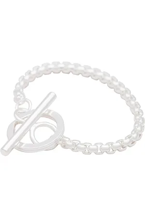 Martine Ali Silver Coated Oda Baby Boxer Bracelet in Silver - Metallic Silver. Size 7.5in (also in 8.5in).