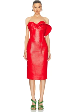 Bottega Veneta Midi Dress in Poppy - Red. Size 34 (also in ).