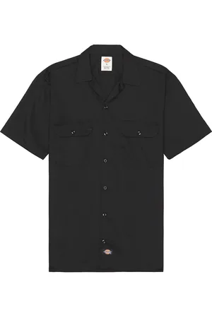 Dickies Original Twill Short Sleeve Work Shirt in Black - Black. Size S (also in ).