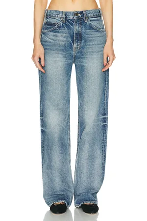 NILI LOTAN Mitchell Straight Leg in Summer Wash - Blue. Size 27 (also in 28, 29, 30).