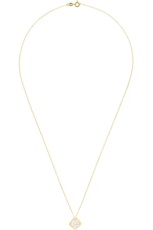 mega Zirconia Pendant Necklace in 14k Yellow Gold Plated - Metallic Gold. Size all.