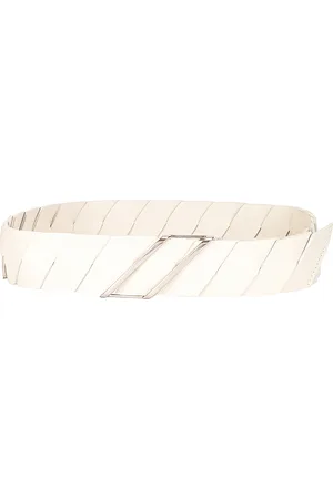 Bottega Veneta Belt in Plaster & Silver - White. Size 70 (also in 75, 80, 90).