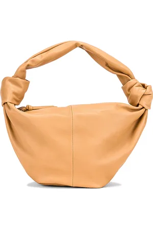 Bottega Veneta Teen Double Knot Shoulder Bag in Almond & Gold - Neutral. Size all.