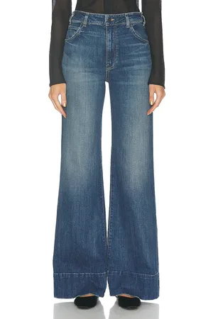 NILI LOTAN Nadege Wide Leg in Classic Wash - Denim-Dark. Size 31 (also in ).