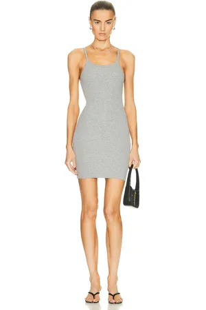 ÉTERNE Tank Mini Dress in Heather Grey - Grey. Size L (also in ).