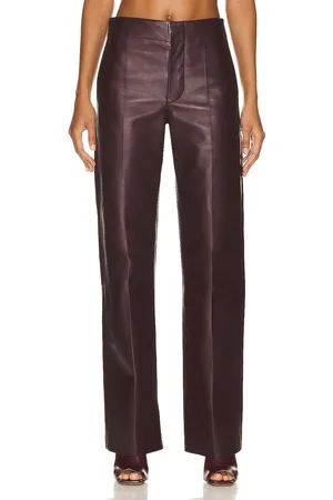 Bottega Veneta Leather Pant in Jam - Wine. Size 38 (also in ).