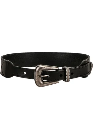 Saint Laurent Folk Buckle Belt in Nero - Black. Size 65 (also in 75, 90).