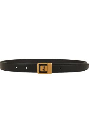 Saint Laurent Female Buckle Skinny Belt in Nero - Black. Size 75 (also in 80, 85, 90).