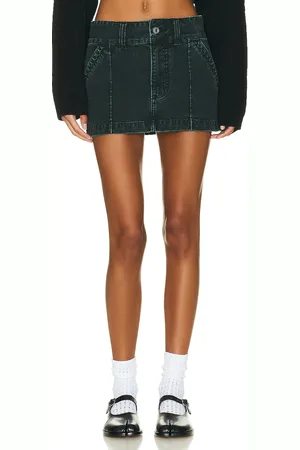Helsa Workwear Mini Skirt in Black - Black. Size XL (also in ).