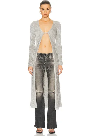 Diesel Long Cardigan in Grey - Grey. Size L (also in ).