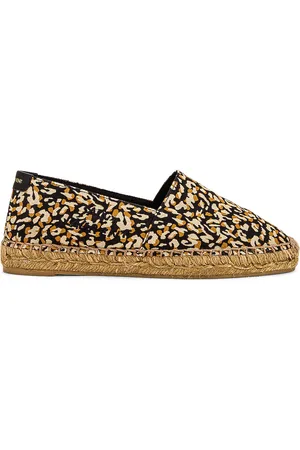 Saint Laurent Signature Espadrille Flats in Nero Multicolor - Black. Size 38.5 (also in ).