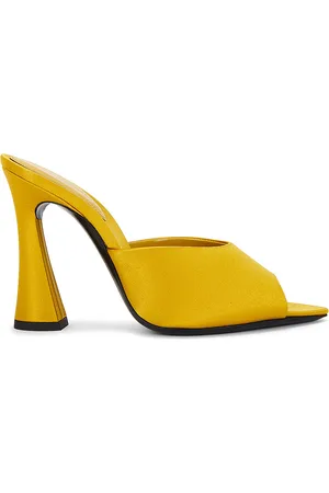 Saint Laurent Suite Mule Sandal in Ocre - Yellow. Size 36 (also in 36.5, 37.5, 38, 38.5, 40).