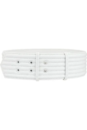 Alaïa Padded Belt in Blanc - White. Size 65 (also in 80).