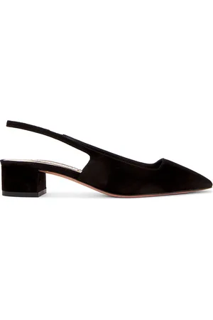 Aquazzura Ginza Sling 35 Pump in Black - Black. Size 37 (also in 37.5, 39.5, 40, 41).