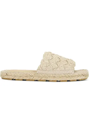 Bottega Veneta Jack Mule Espadrille Jute Flat Sandal in Cane - Cream. Size 36 (also in 41).