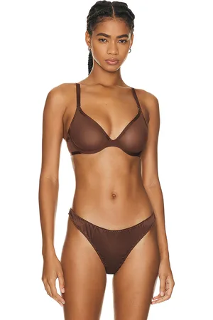 CUUP The Plunge Bra in Espresso - Brown. Size 32C (also in 36A).