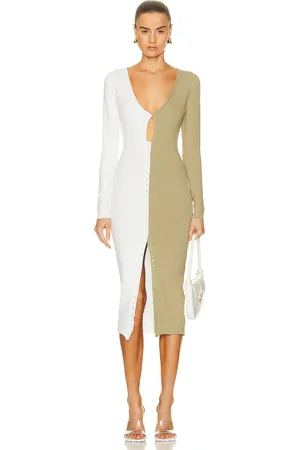 ATOIR Saturn Dress in White & Shale Green - Sage. Size L (also in M, S, XS).
