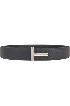 Tom Ford 40 MM Reversible Belt in Dark Navy & Black - Black. Size 80 (also in 85, 90).