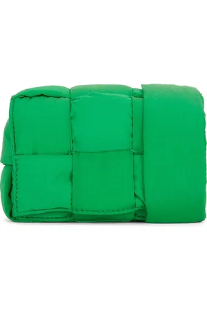 Bottega Veneta Borsa Belt Bag in Parakeet & Silver - Green. Size all.