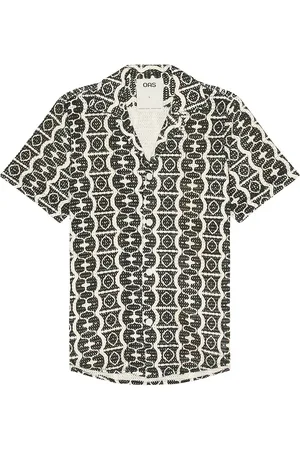 Oas Hypnotise Cuba Net Shirt in Black - Black. Size M (also in L, S, XL/1X).