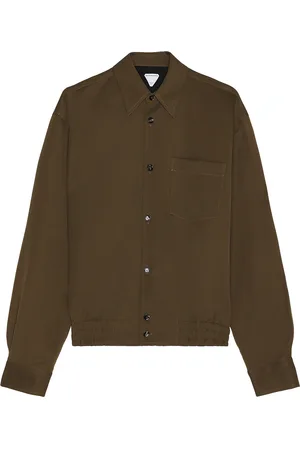 Bottega Veneta Sartorial Grain De Poudre Shirt in Liana - Brown. Size 48 (also in ).