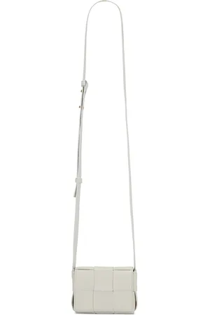 Bottega Veneta Candy Cassette Crossbody Bag in White & Gold - White. Size all.