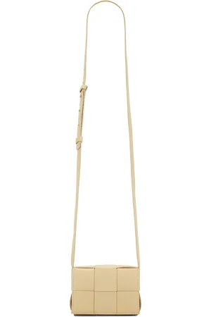 Bottega Veneta Candy Cassette Crossbody Bag in Porridge & Gold - Cream. Size all.