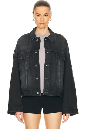 GRLFRND Christi Oversized Denim Jacket in Amsterdam - Black. Size S (also in ).