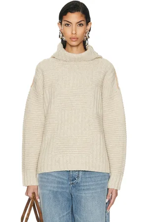 Bottega Veneta High Neck Sweater in Sea Salt - Beige. Size L (also in XS).