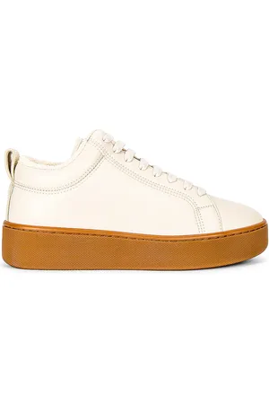 Bottega Veneta Lace Up Sneakers in Sea Salt - Ivory. Size 38 (also in 36, 38.5, 39, 39.5, 41).