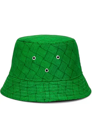 Bottega Veneta Intreccio Jacquard Nylon Bucket Hat in Parakeet - Green. Size L (also in M, S).