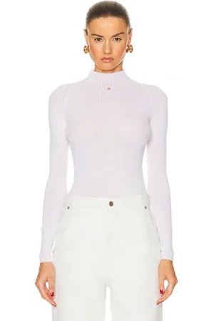 Bally Turtleneck Top in Bone - White. Size 44 (also in ).