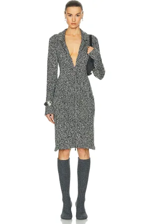 CHANEL Cashmere Tweed Coat in Grey - Grey. Size 38 (also in ).