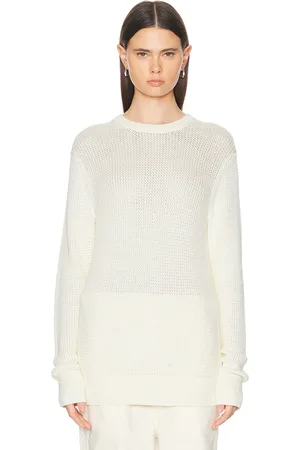Guest In Residence Net Crew in Cream - Cream. Size M (also in XL/1X).