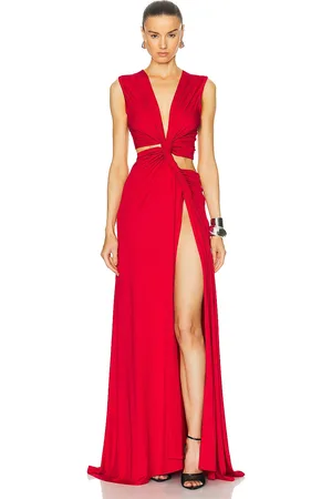 SID NEIGUM Triple Loop Knit Dress in Red - Red. Size L (also in M, S, XL, XS).