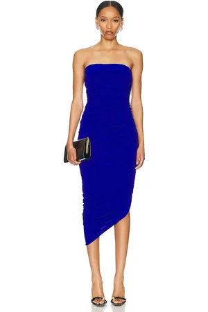Norma Kamali Strapless Diana Dress in Electric Blue - Royal. Size M (also in ).