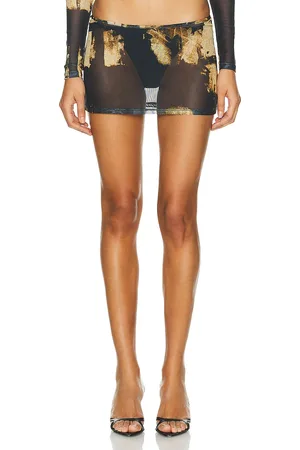 Miaou Elektra Skirt in Treading Brown - Brown. Size S (also in ).