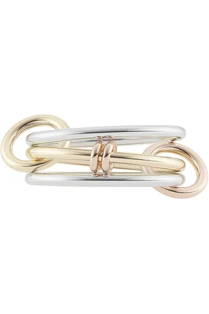 SPINELLI KILCOLLIN Acacia MX Ring in Sterling Silver & 18K Yellow Gold & 18K Rose Gold - Metallic Silver. Size 5 (also in 5 1/4).