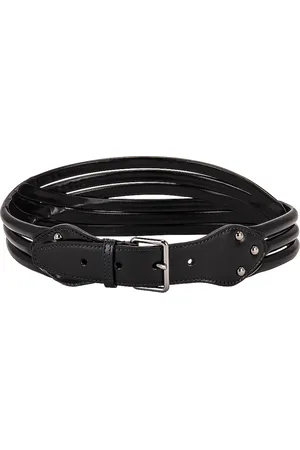 Alaïa Tubulaire Leather Belt in Noir - Black. Size 70 (also in 80).