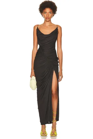 Bottega Veneta Sleeveless Maxi Dress in Fondant - Brown. Size 34 (also in 42).