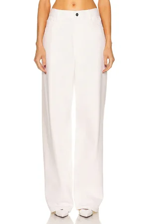 Alaïa Lover Jean in Blanc - White. Size 40 (also in ).