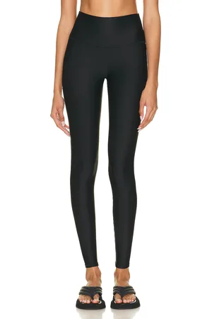 alo High Waisted Airlift Legging in Black - Black. Size L (also in M, S, XL, XS).