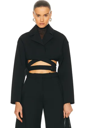 Alaïa Crossover Jacket in Noir - Black. Size 40 (also in ).