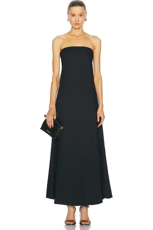 AEXAE Column Maxi Dress in Black - Black. Size XS (also in XXS).