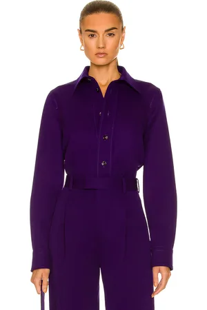 Bottega Veneta Grain De Poudre Shirt in Unicorn - Purple. Size 34 (also in 36).