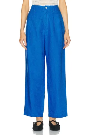 BODE Linen Murray Trouser in Indigo - Blue. Size 25 (also in 27, 28, 29, 30).
