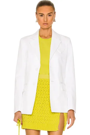 Bottega Veneta Sanded Cotton Twill Jacket in White - White. Size 36 (also in ).