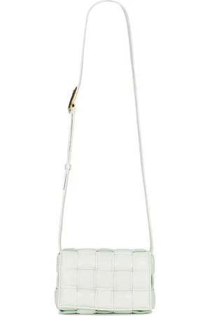 Bottega Veneta Small Padded Cassette Bag in Glacier & Gold - Mint. Size all.