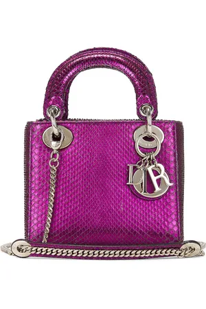 Dior Python Lady Handbag in Metallic Purple - Purple. Size all.