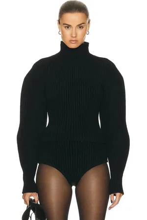 Alaïa High Neck Sweater in Noir Alaia - Black. Size 40 (also in ).